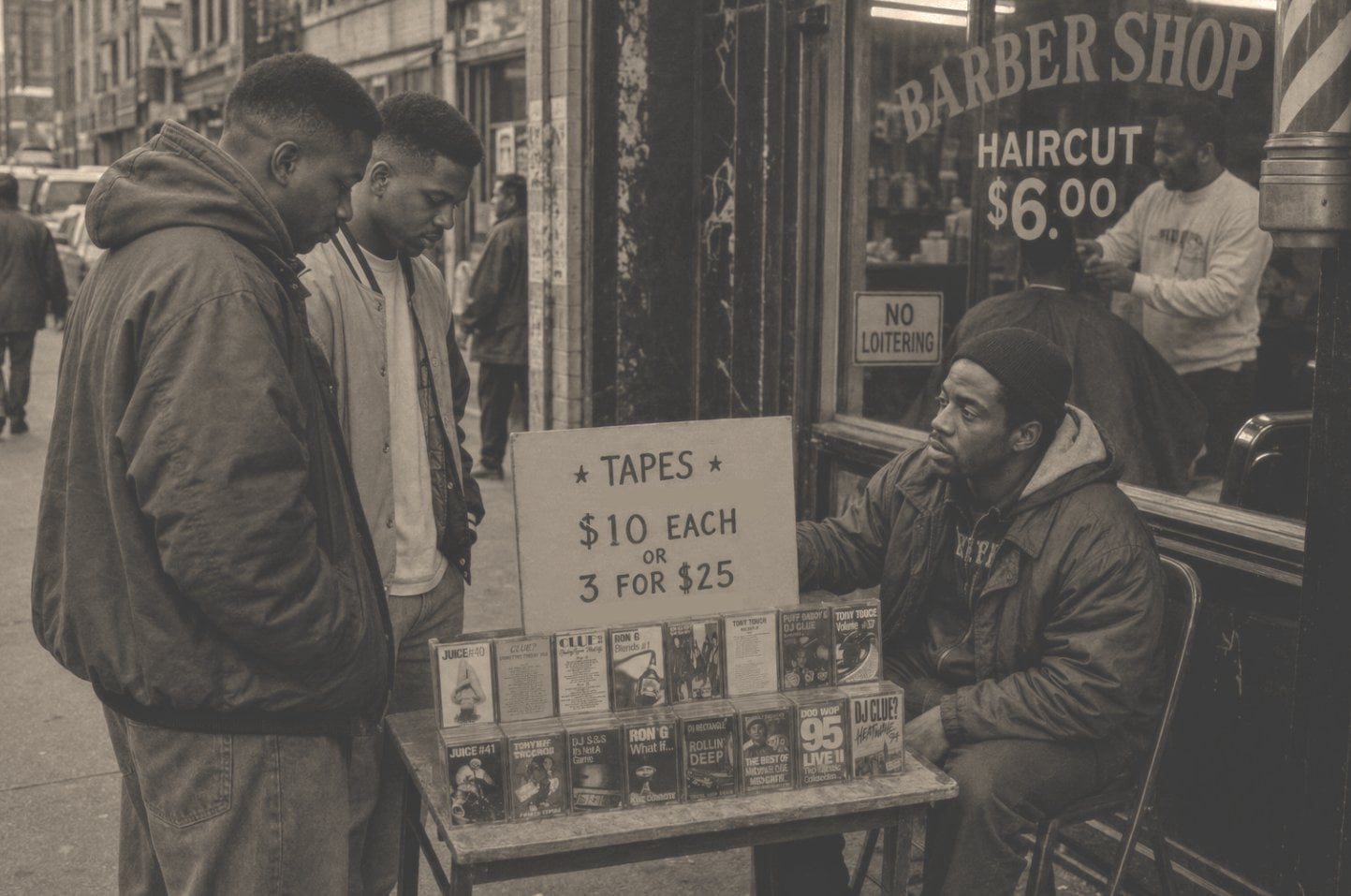Buying mixtapes on the streets of New York